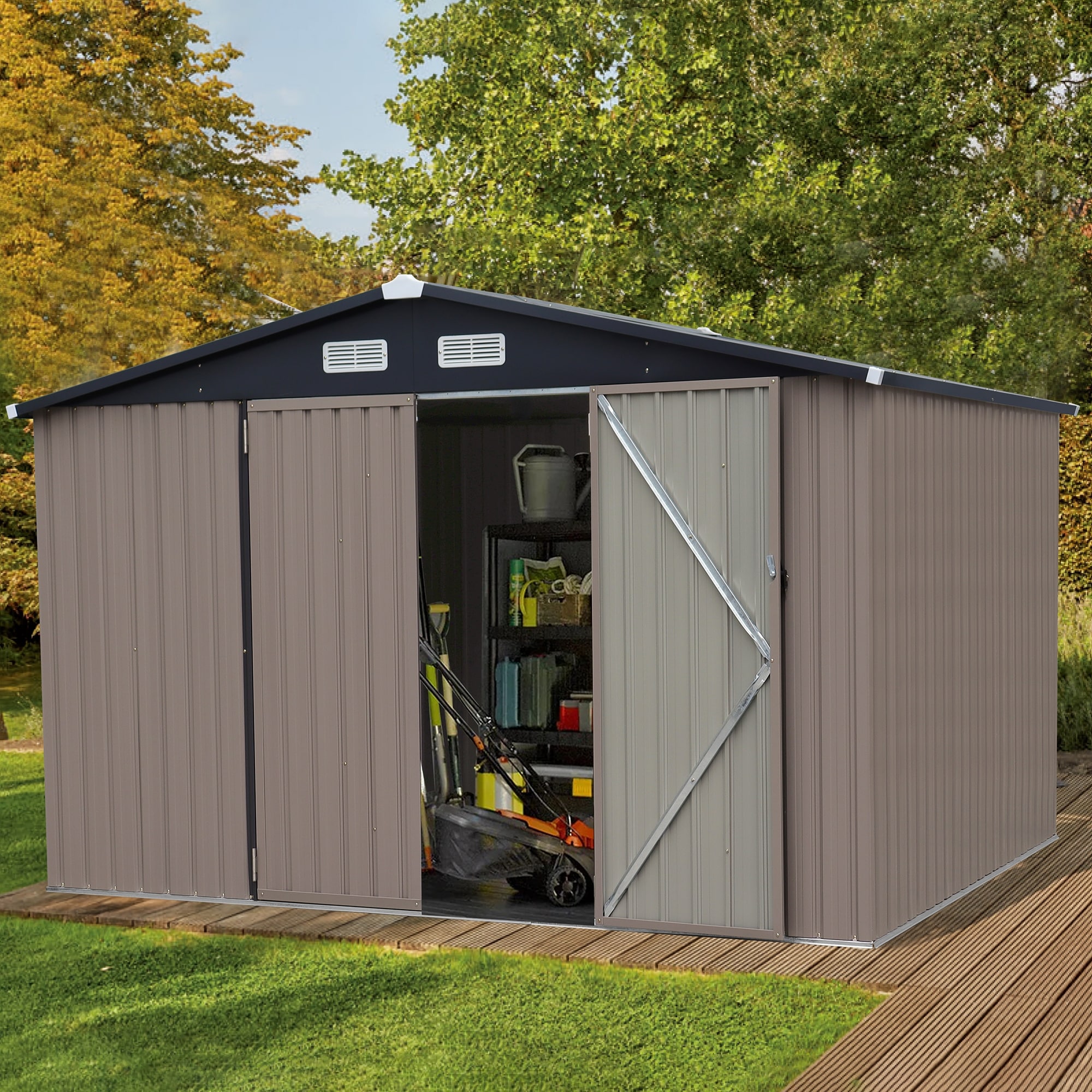 8' x 10' Outdoor Metal Storage Shed