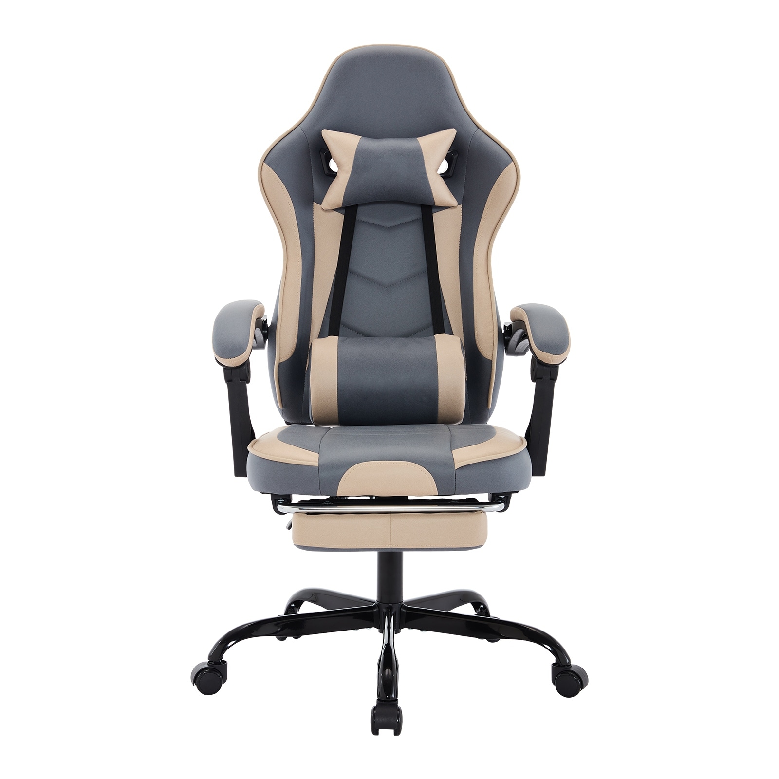Gaming Chair, Ergonomic Computer Chair with Footrest and Massage Lumbar Support, Height Adjustable Swivel Video Game Chair