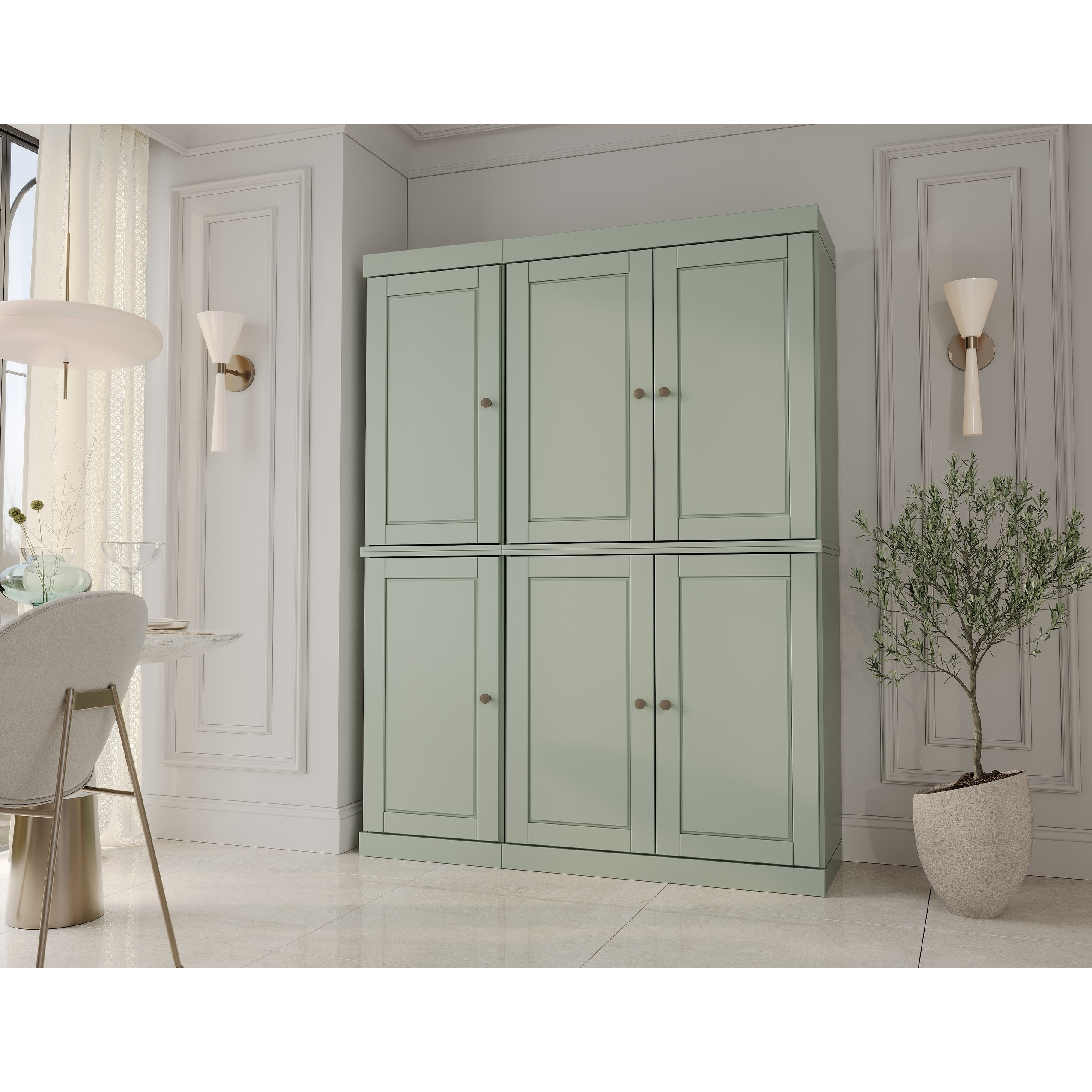Palace Imports 100% Solid Wood Pantry Cabinet, Adjustable Shelves, 48.5" Wide, 71.5" Tall - 48.5" x 71.5"