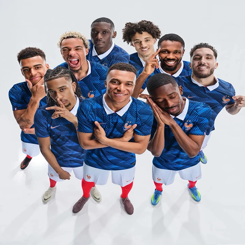 Maillot de football domicile Nike pour homme, équipe nationale de France 2026/27, version joueur, respirant Aero-FIT, manches courtes