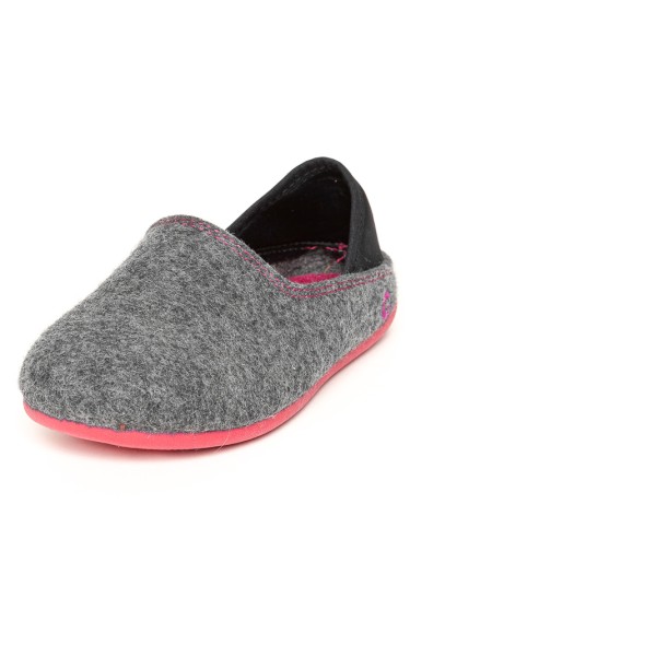 Gottstein - Kid's Wool Slip-On - Hausschuhe 32 | EU 32 grau/ raspberry