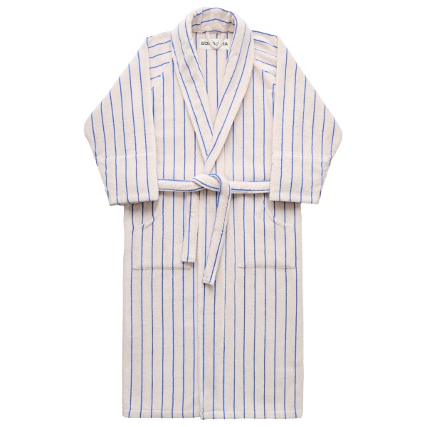 Bongusta - Naram Bathrobe - Bademantel Gr S/M grau/weiß