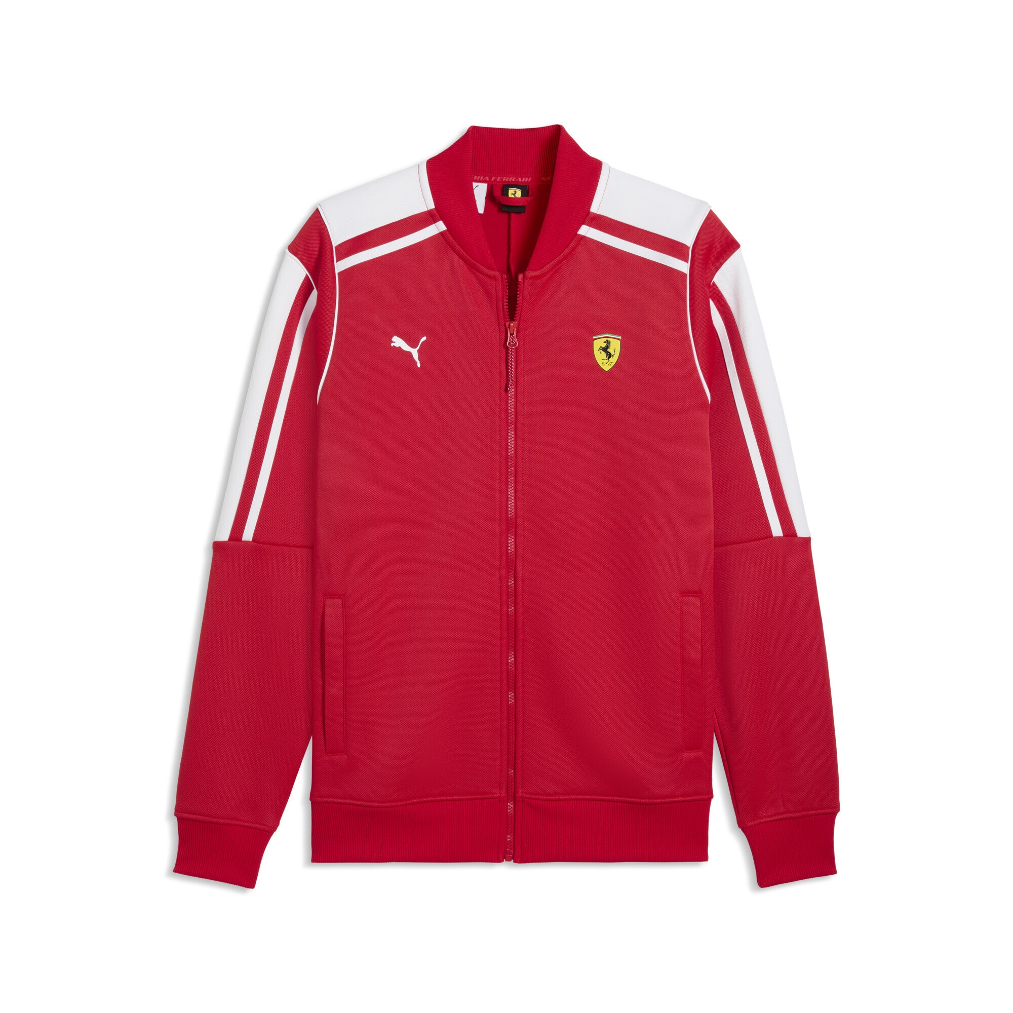 Sweatjacke PUMA "Scuderia Ferrari MT7 Trainingsjacke Herren", Damen, Gr. L, rosso corsa rot, Obermaterial: 33% Baumwolle, 67% Polyester. Rippe: 93% Polyester, 7% Elasthan. Einsatz: 67% Polyester, 33% Baumwolle. Seitentasche – Oben: 100% Baumwolle,... Image