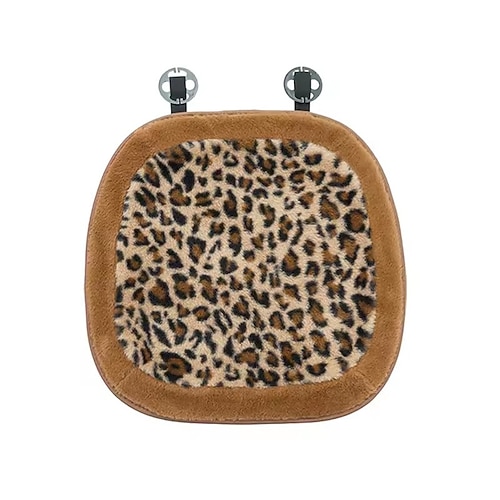 Autositzbezüge mit Leopardenmuster, niedliche, flauschige Auto-Innenausstattung aus Kunstfell für Frauen und Mädchen, Lendenkissen mit Blumenmuster, Lenkradbezug, Sicherheitsgurtbezüge, ästhetische Image
