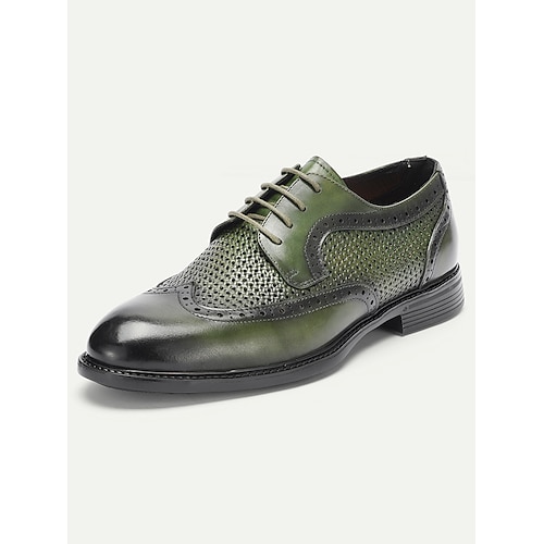 Hochwertige braune Herren-Oxfordschuhe aus echtem Leder, klassische Brogue-Schnürschuhe, formelle Schuhe für Bräutigam, Trauzeugen, Hochzeiten, kirchliche Trauungen und geschäftliche Anlässe Image