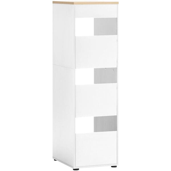 Möbelpartner Mehrzweckschrank »Solea« mit 3 Einwurfschächten weiß, 45.1x154.7x60 cm