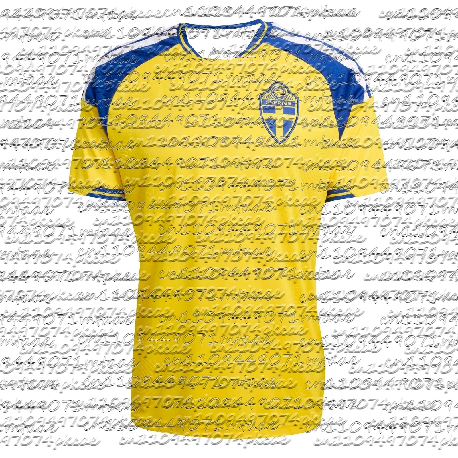 Maillot de football domicile de l'équipe nationale suédoise pour hommes, t-shirts décontractés et amples à séchage rapide, adaptés au quotidien et aux entraînements