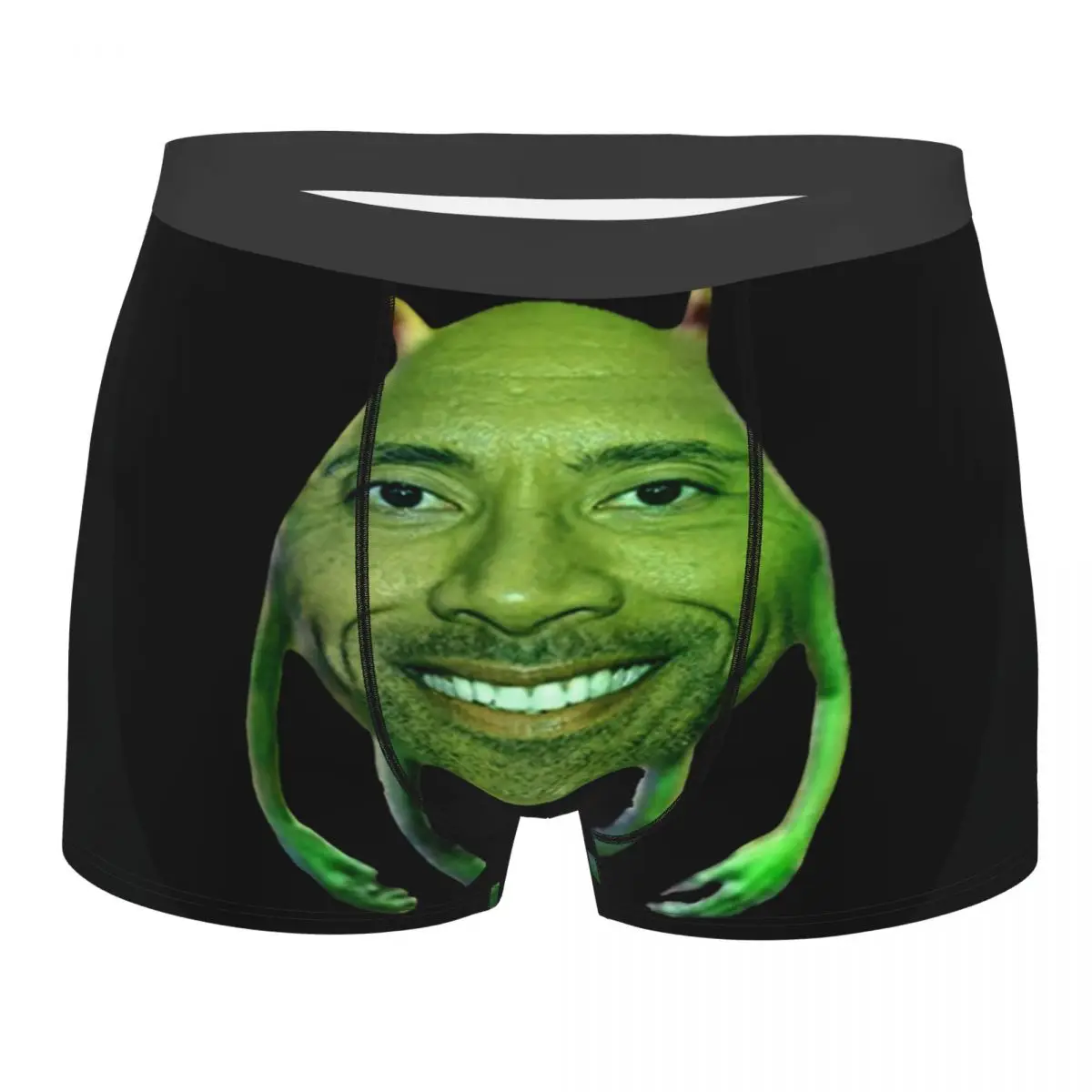 Benutzerdefinierte männliche coole Dwayne The Rock Johnson Meme Unterwäsche Boxershorts weiche Shorts Höschen Unterhosen Image