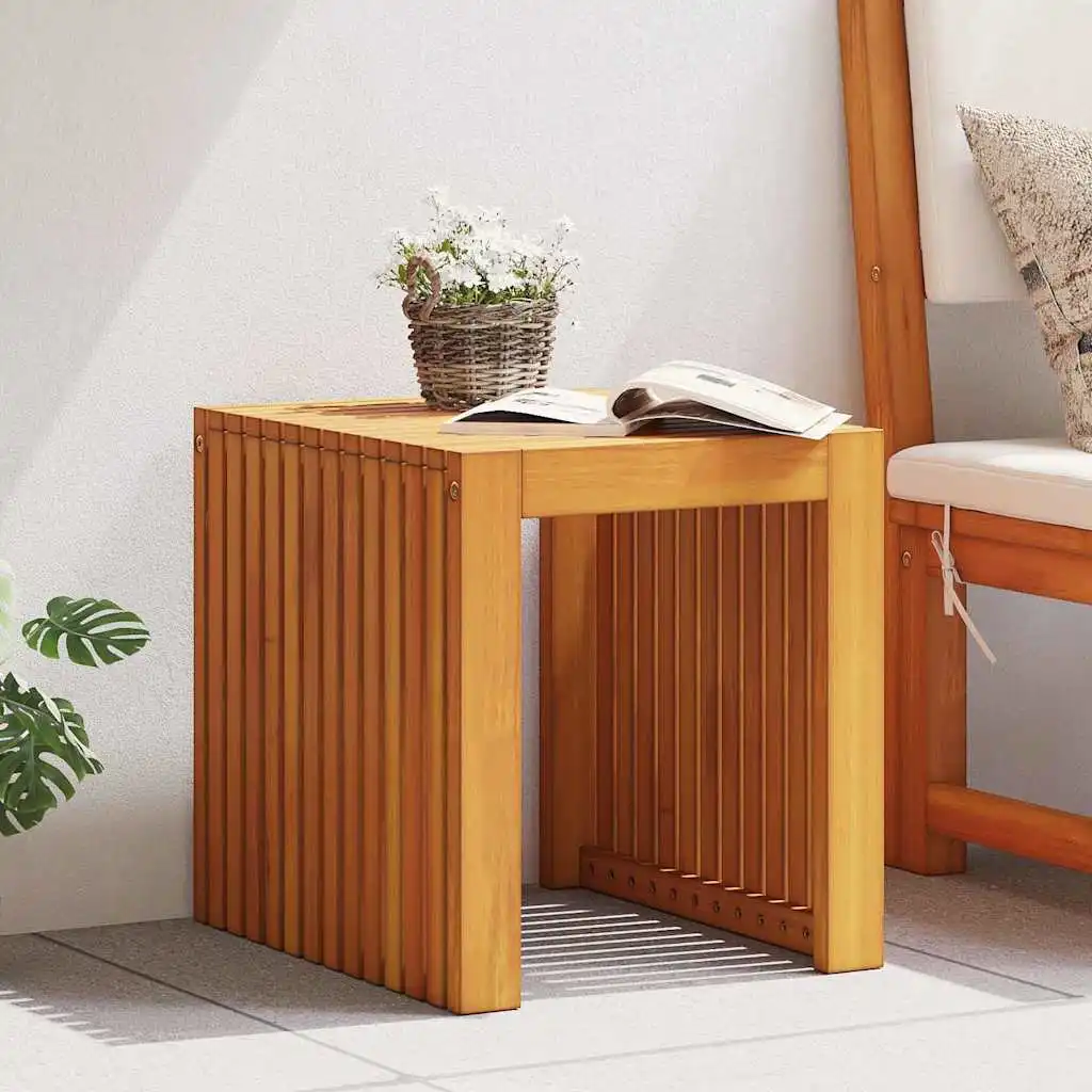 Natural Oil Beistelltisch 43 x 36 x 40 cm Moderner wasserfester Gartentisch aus Holz für Terrasse und Hof (nur Tisch)