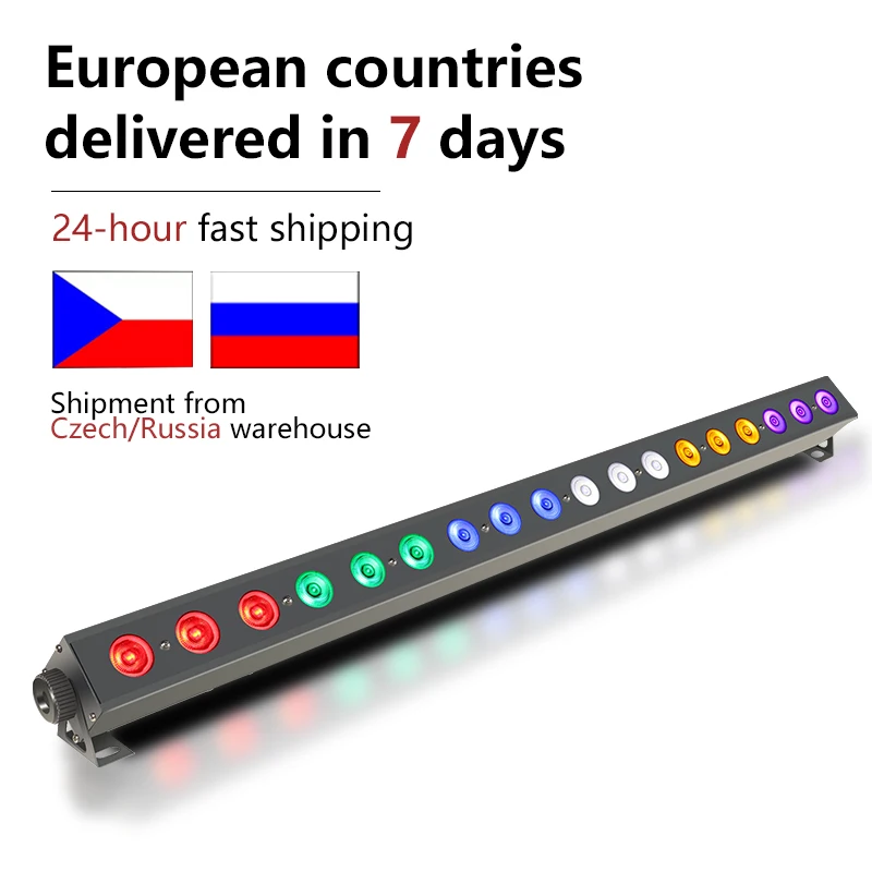 AICPOSE DMX 18x12W LED RGBWAUV LED Pixel Wall Washer LED Bar Wandfluter Bühnenlicht Party Hochzeit Event Beleuchtung