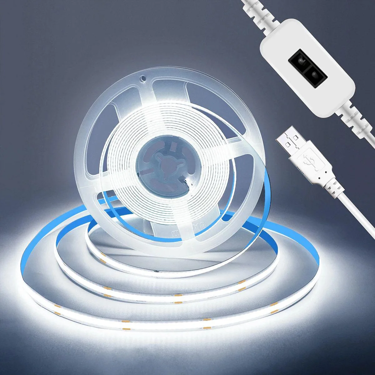 Handsensor COB LED-Streifen USB-Betrieben Zuschneidbares Flexibles Lichtband für Unterbauleuchten