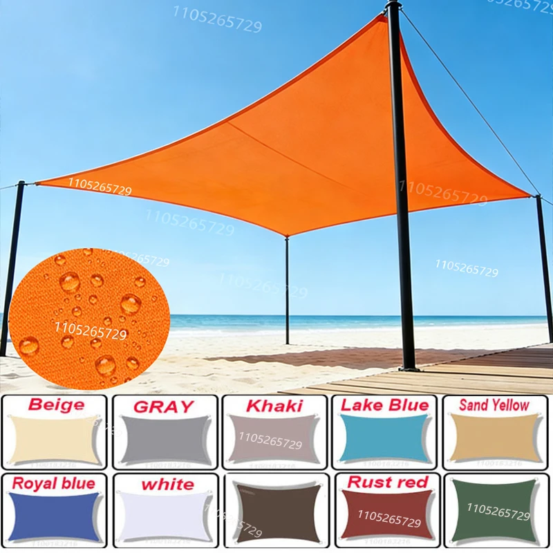 Wasserdichtes Sonnensegel für Terrasse, Rasen, Strand, Garten, Carport, Hinterhof, Deck, Pavillon, Markise Image