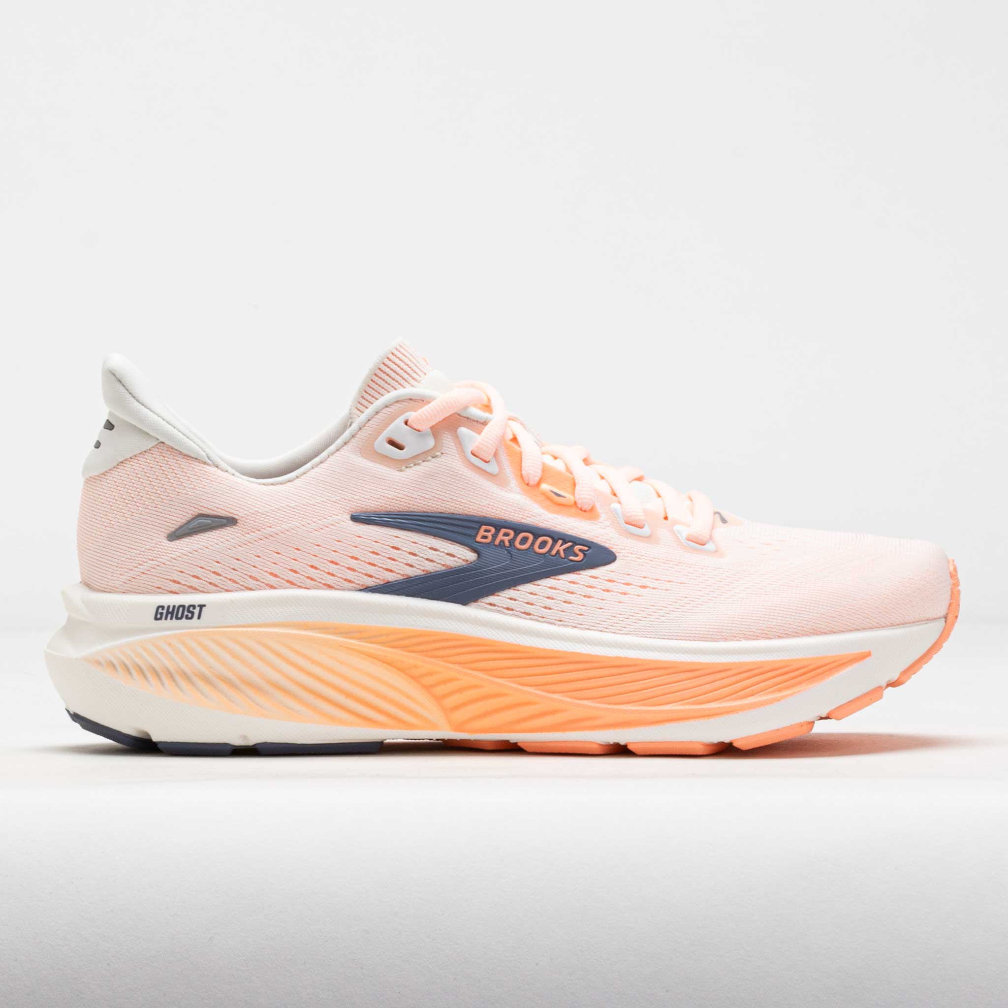 Brooks Ghost 18 Women's Running Shoes Star White/Cyber Peach/Grey