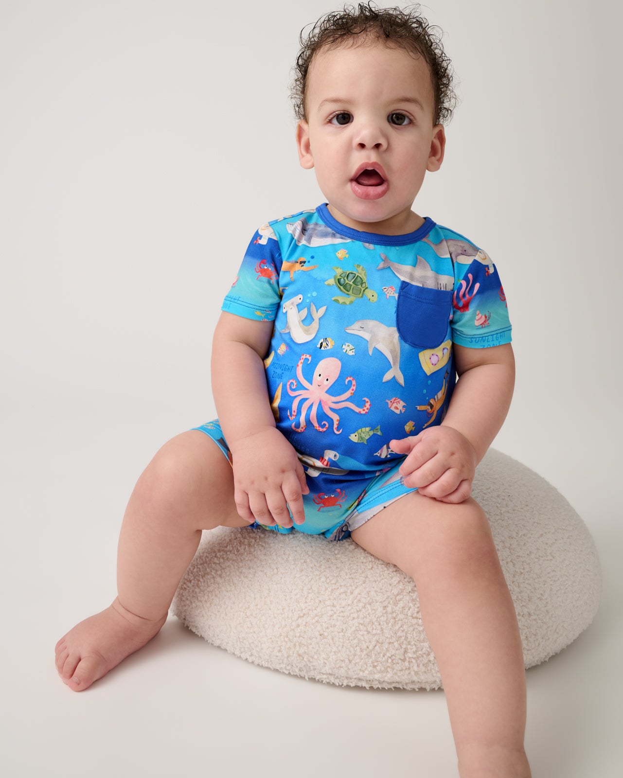 Underwater Discovery Pocket Bamboo Baby Romper - Short-Sleeves & Shorts - 2T
