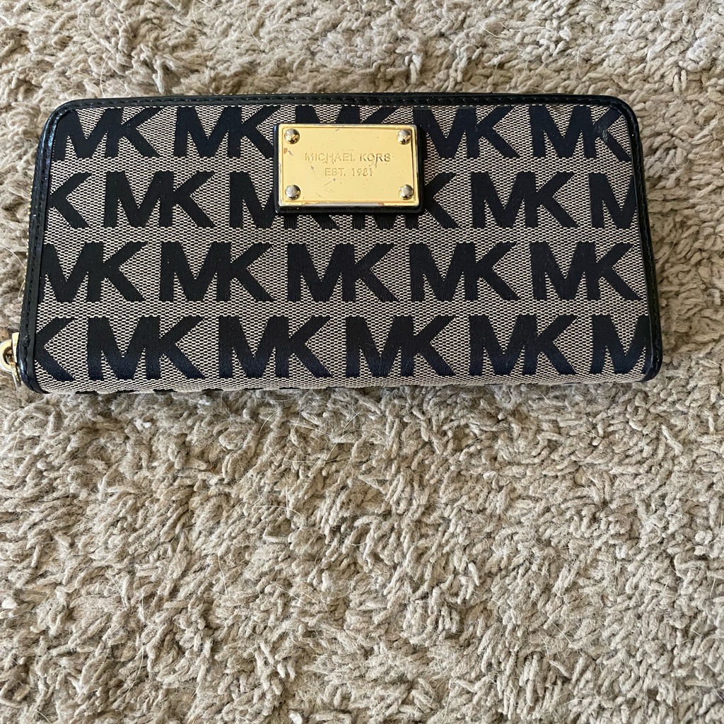 Michael Kors Bags | Brown And Black Mk Wallet. | Color: Black/Brown | Size: Os