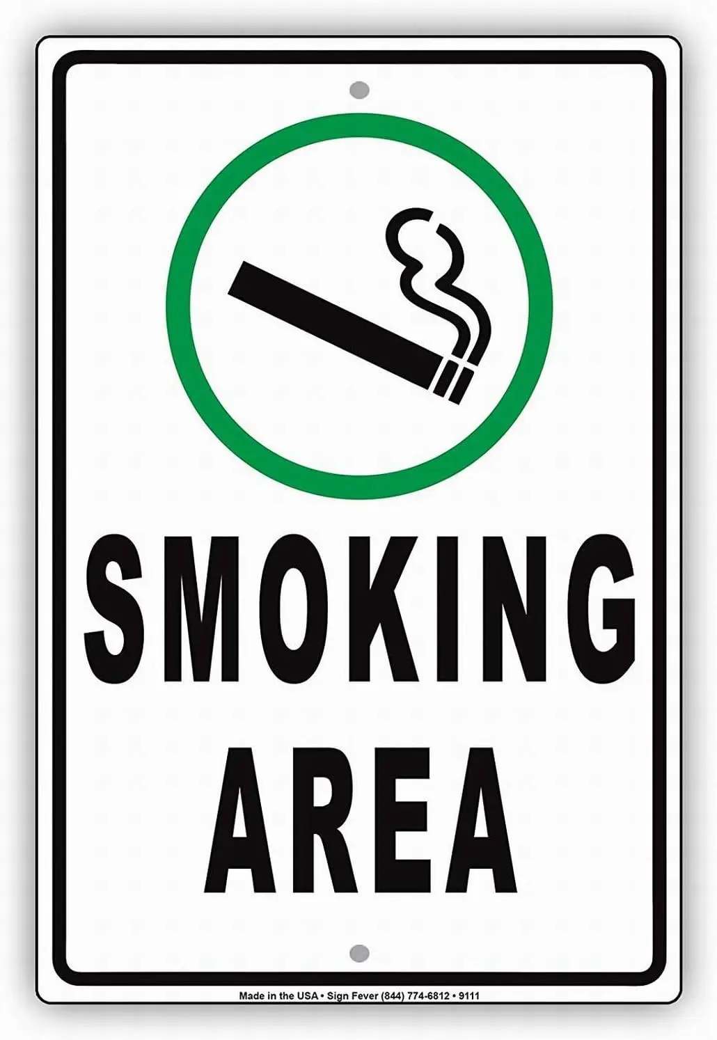 Sicherheitsschild: Rauchen und Dampfen in diesem Bereich erlaubt – Nur für bestimmte Geschäftsflächen – Wandkunst-Warnschilder Image