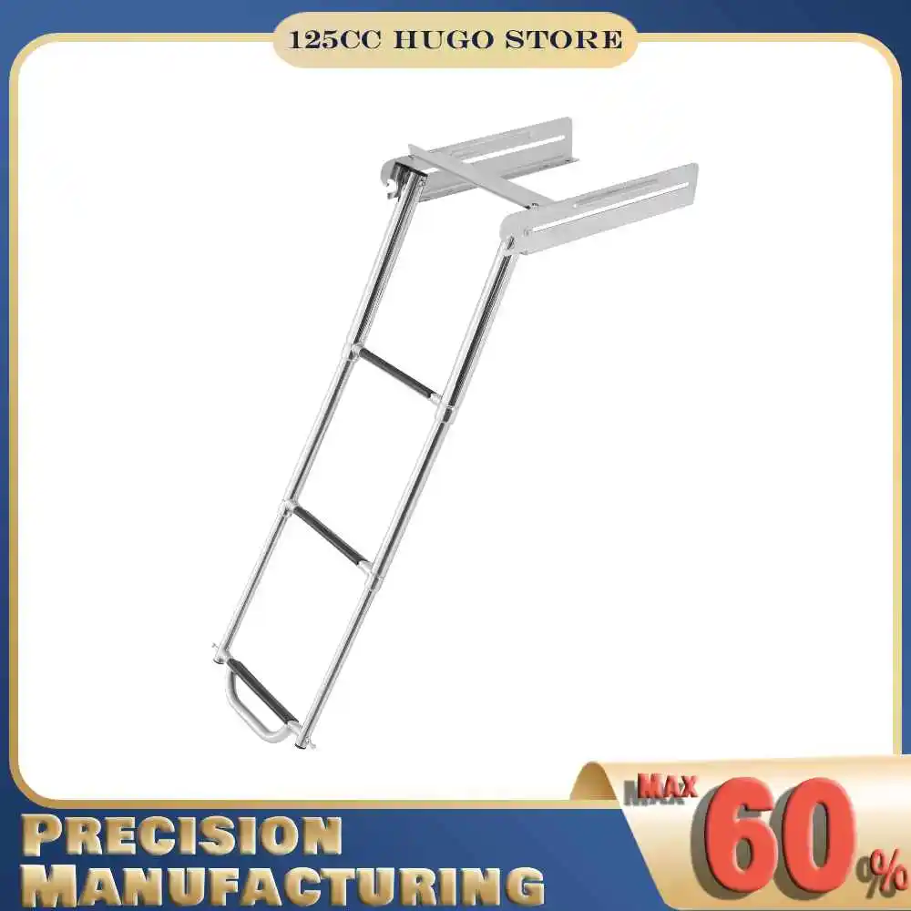 Faltbare Bootsleiter, Edelstahlleiter, 300kg Tragfähigkeit Yacht-Einstiegsleiter Image