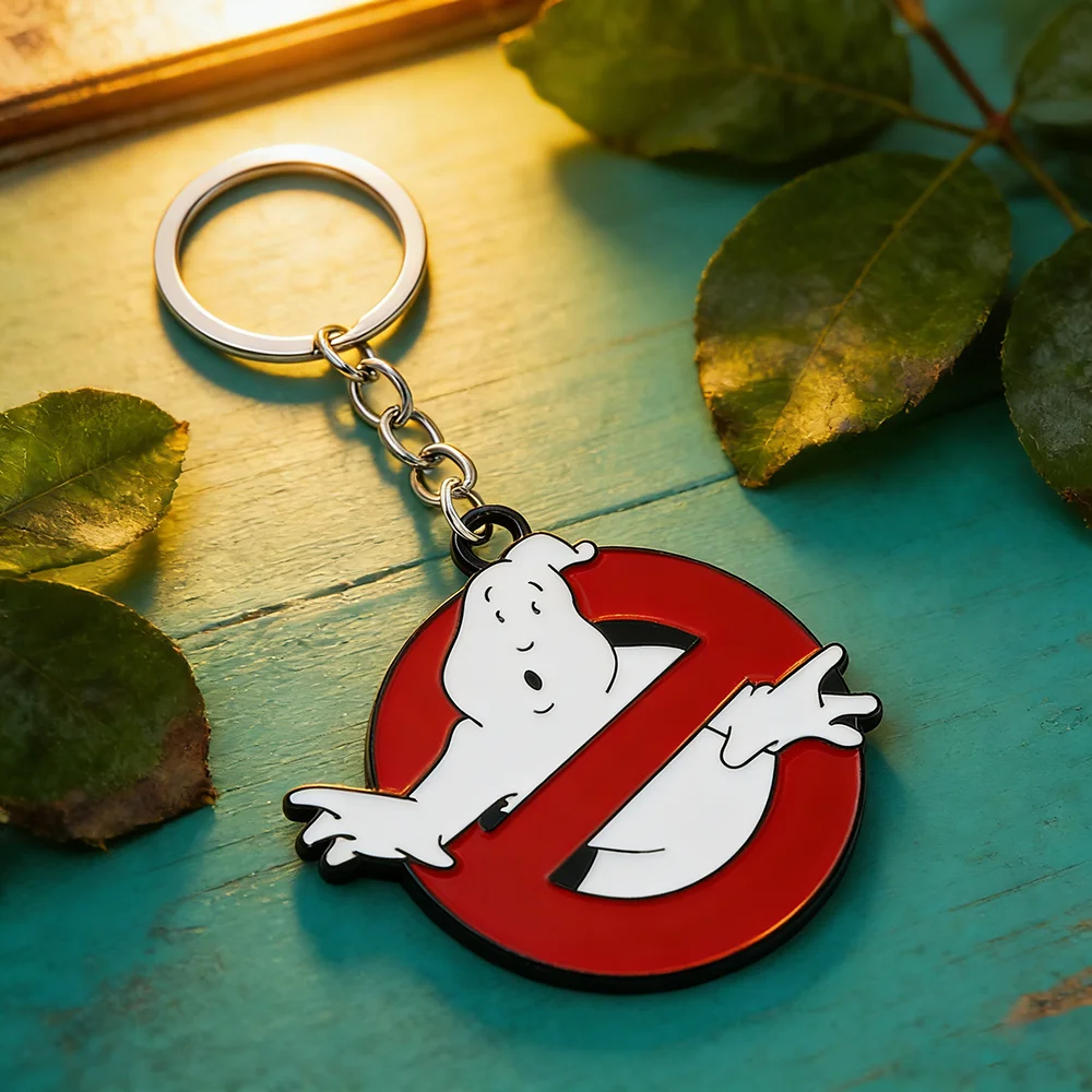 Ghostbusters Roter Schlüsselanhänger Death Squads Schlüsselanhänger Unisex-Schmuck Chaveiro für Damen und Herren Image