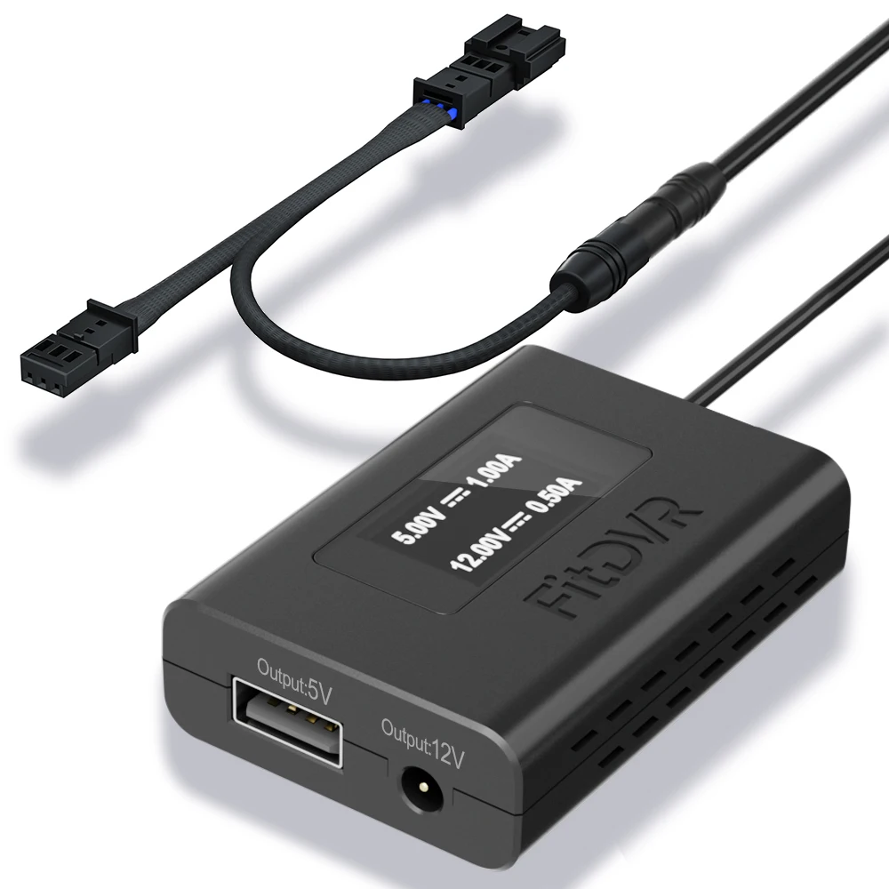 FitDVR Dashcam-Adapter (3-Pin) für Audi/Flexwagen/Porsche mit Regensensor, LED-Anzeige, USB-Stromversorgung, Auto-DVR-Zubehör, D3-025 Image