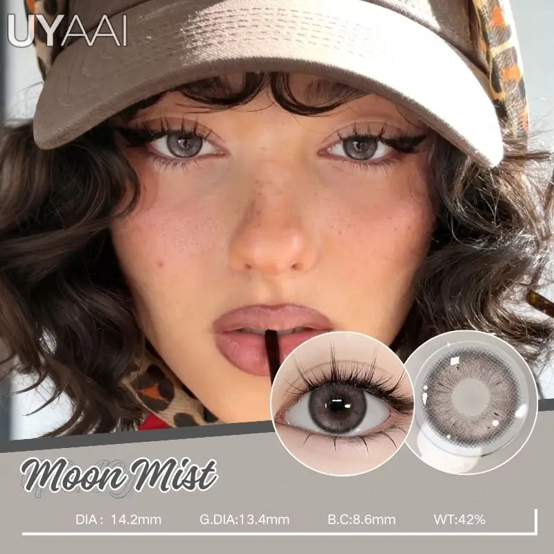 UYAAI NEUE Kontaktlinsen Beauty Blaue Augen Farblinsen Große Augen Natürliche Braune Linsen Kosmetik Graue Augenlinsen Make-up Grüne Schönheit Image