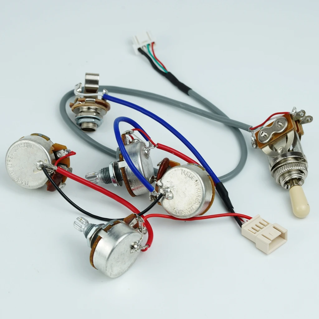 E-Gitarren-Tonabnehmer-Verkabelungsset Kompatibel mit EPI SG LP Dot 1 Kippschalter 4 Potentiometer Klinkenbuchse 1 Set Gitarrenzubehör Image