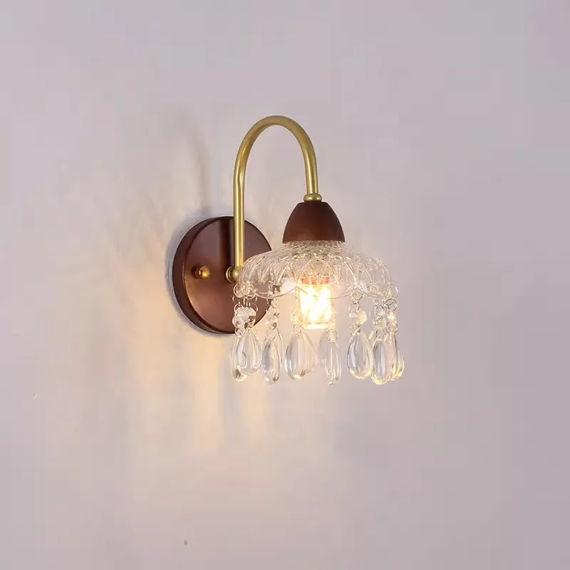 LED Wandleuchte Wohnzimmer Schlafzimmer Moderne einfache Crative Leuchte Home Beleuchtung Kupfer Glas Moderne Wandleuchte Glas Wandleuchte