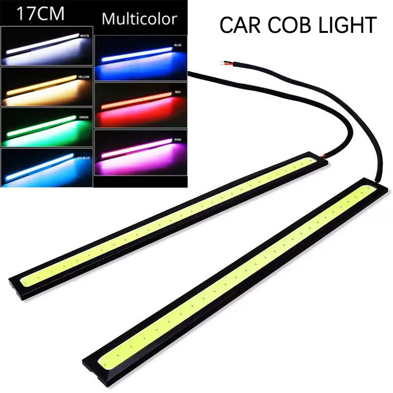 1pc 17cm COB DRL LED 12V 6000K Wasserdichte Tagfahrlicht Auto Streifen Licht Auto COB nebel Lampe Auto Styling Led DRL Lampe Image