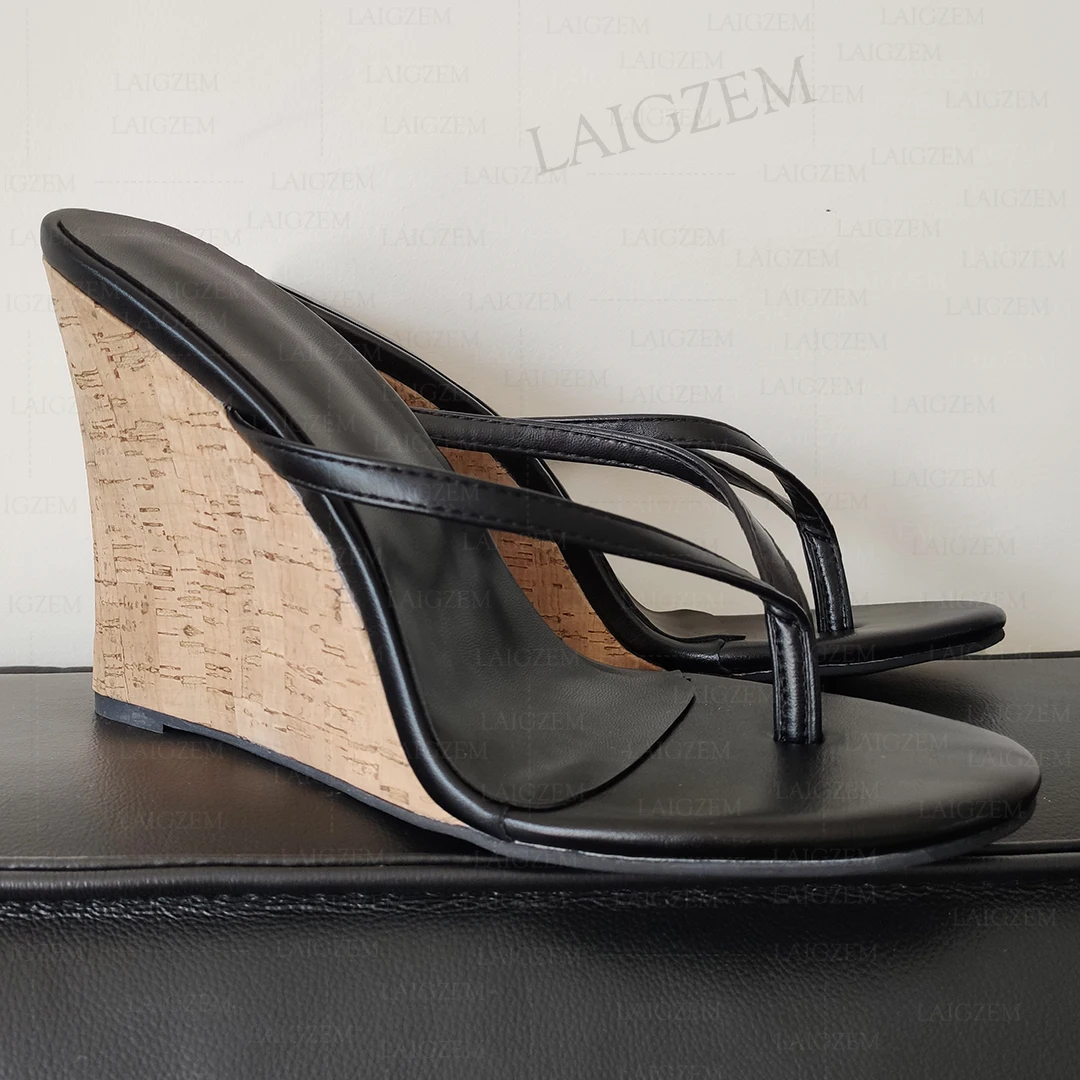 DOHBANER Damen-Pumps, Riemchen, einfache Keile, High Heels, Sandalen, Kunstleder, Slides, Damenschuhe, Damen, große Größe 42, 43, 45, 47, 48