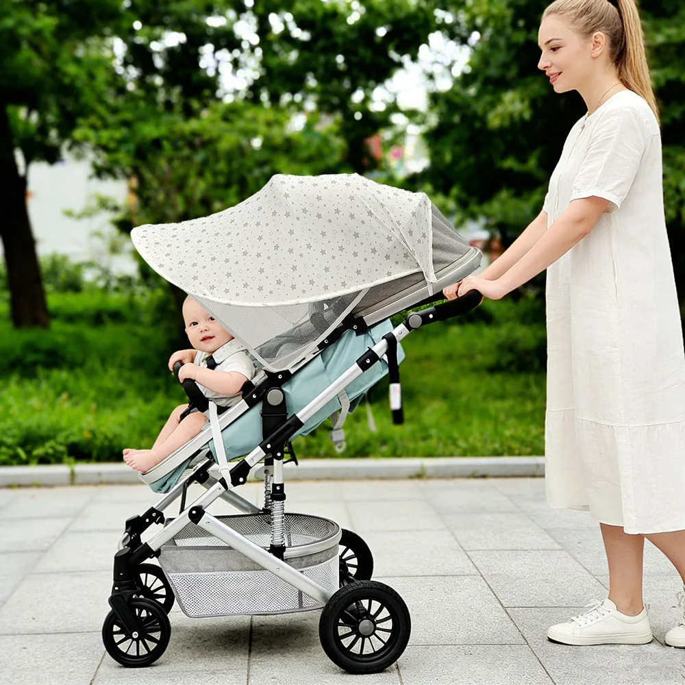Baby-Kinderwagen Sonnenschutz Vollabdeckung Universeller Sommer-Sonnenschutz UV-Schutz Kinderwagen Sonnenschirm