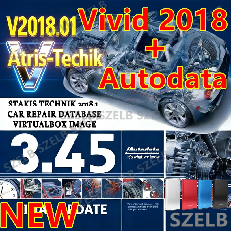 Neueste Auto-Reparatur-Software Autodata 3.45 + Vivid 2018 (Atris-Technik) Vivid Workshop DATA 2018.01 für Europäische Fahrzeuge Informationen