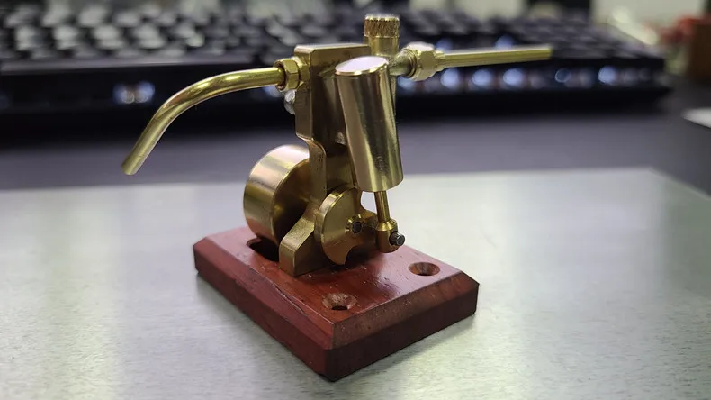 Mini Einzylinder-Schwenkdampfmaschinenmodell, Retro-Dampfmaschine für RC-Boote & Hobby-Sammlungen Image