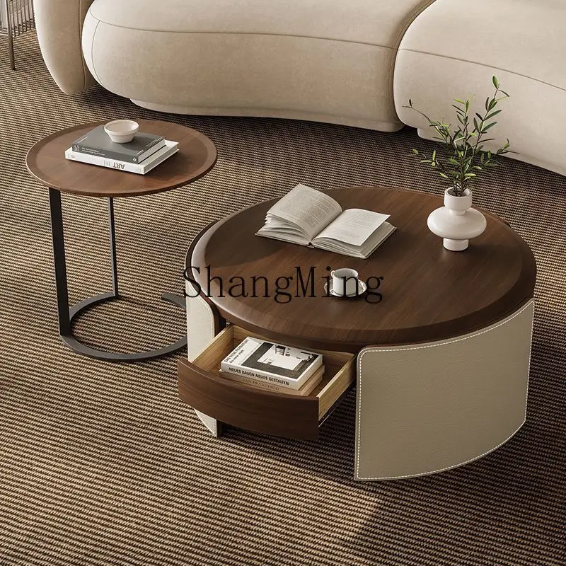 CL runder Couchtisch-Kombination, leicht, luxuriös, kreativ, Wohnzimmer, Haushalt, kleine Wohnung, einfach