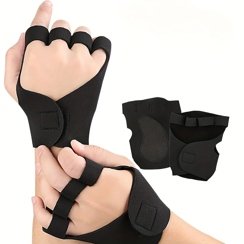1 Paar Fitnesshandschuhe für Männer und Frauen / Rutschfeste, atmungsaktive Trainingshandschuhe mit Handgelenkstütze / Fitness, Gewichtheben