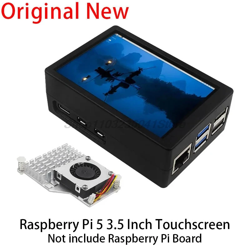 3,5-Zoll-Raspberry Pi 5 Touchscreen 320 x 480 TFT-Display Run Raspbian Ubuntu Kali Linux System LCD mit Gehäuse für Raspberry Pi 5 Image