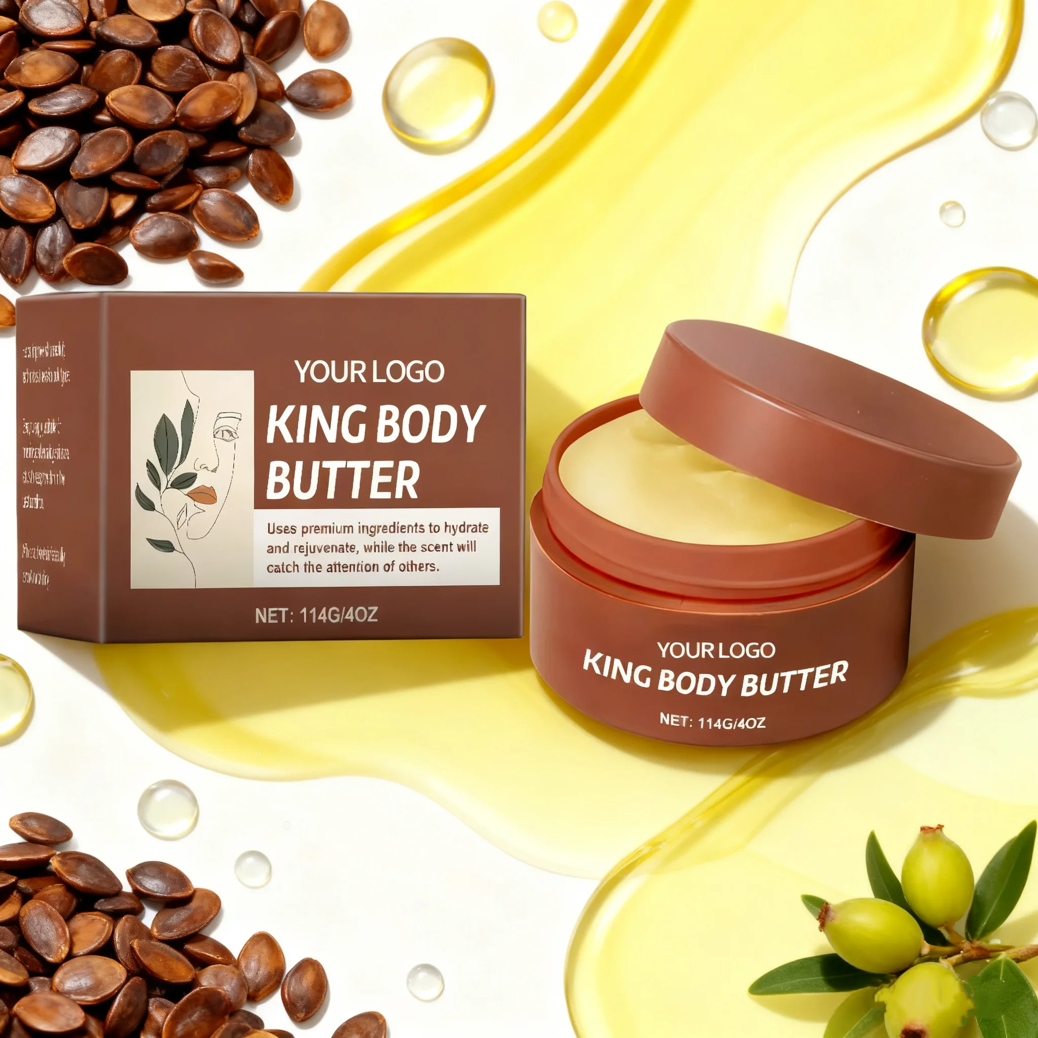 Commercio all'ingrosso Private Label per la cura del corpo burro massaggio quotidiano delicato crema idratante burro di karité crema per la cura del corpo Creme Pour Le Corps