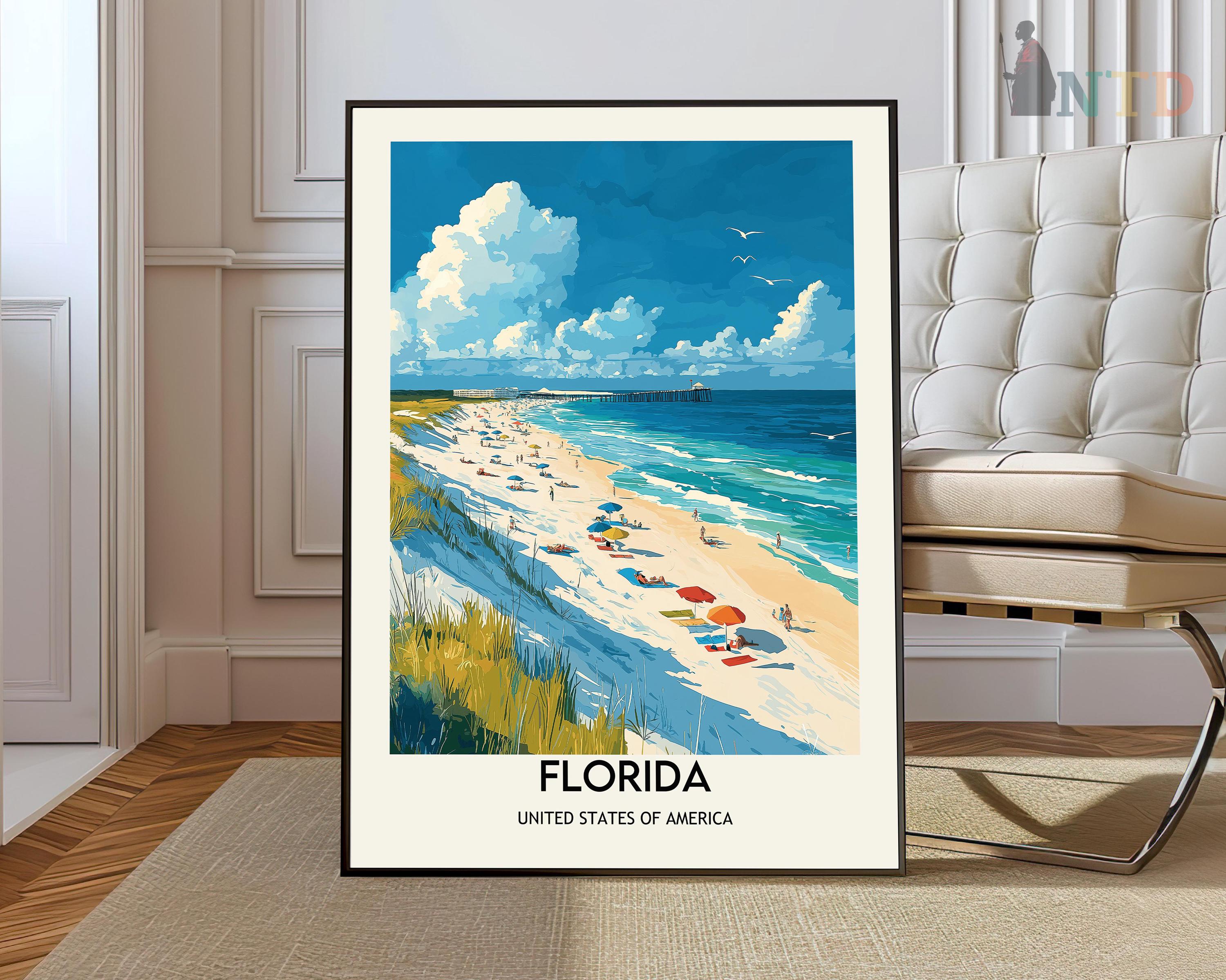 Stampa Florida, Arte murale Florida, Poster Florida, Foto Florida, Stampa poster Florida, Decorazione murale Florida, Poster Miami Florida