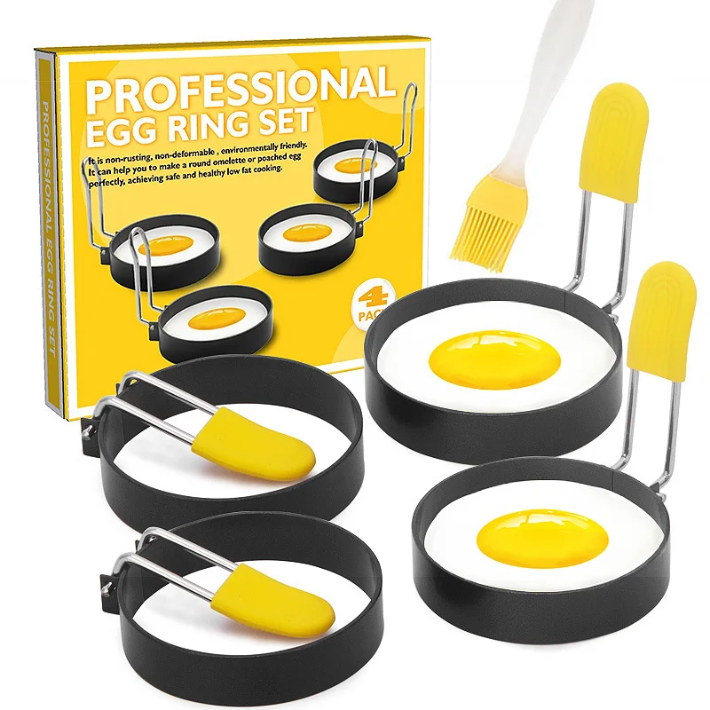 Fer à frire les œufs, anneau de friture antiadhésif pour œufs, petit ensemble d'outils de cuisine, dispositif de friture des œufs, moule, outils de cuisine, gadgets de cuisine