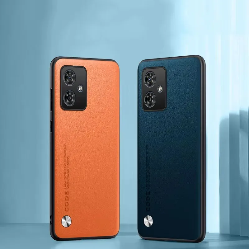 Cassa del telefono Per Motorola G56 G86 G05 G54 G34 G24 G14 G15 G35 G45 G55 G75 Pelle Pianura Della Copertura Posteriore Per Moto G54 G84 G85 Cuoio DELL'unità di elaborazione