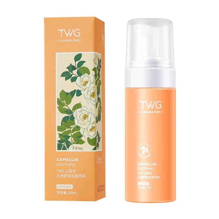 Mousse Detergente alla Camelia per Pori Equilibrio dell'Oleosità Idratazione Schiuma Detergente Viso Mousse Detergente Detergente Viso