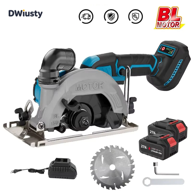 Scie circulaire sans fil DWiusty 6 pouces 150 mm, outil de coupe multifonctionnel, outil électrique portatif sans fil pour batterie Makita 18V