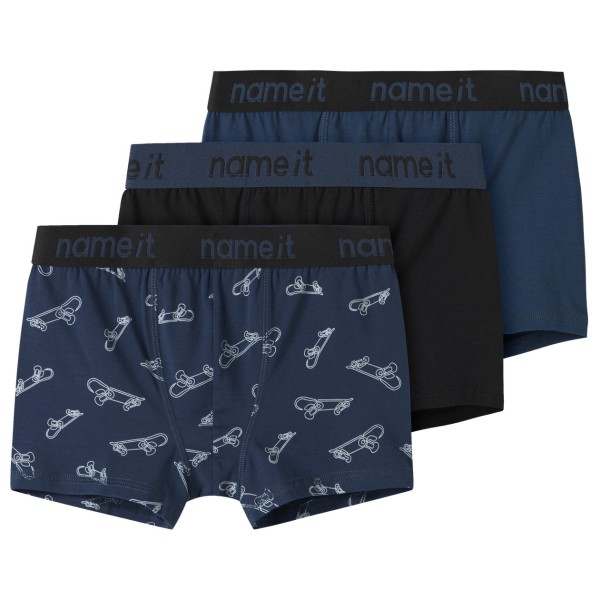 Name it - Kid's NKMBoxer Titan Skater 3-Pack - Unterhose Gr 146/152 blau