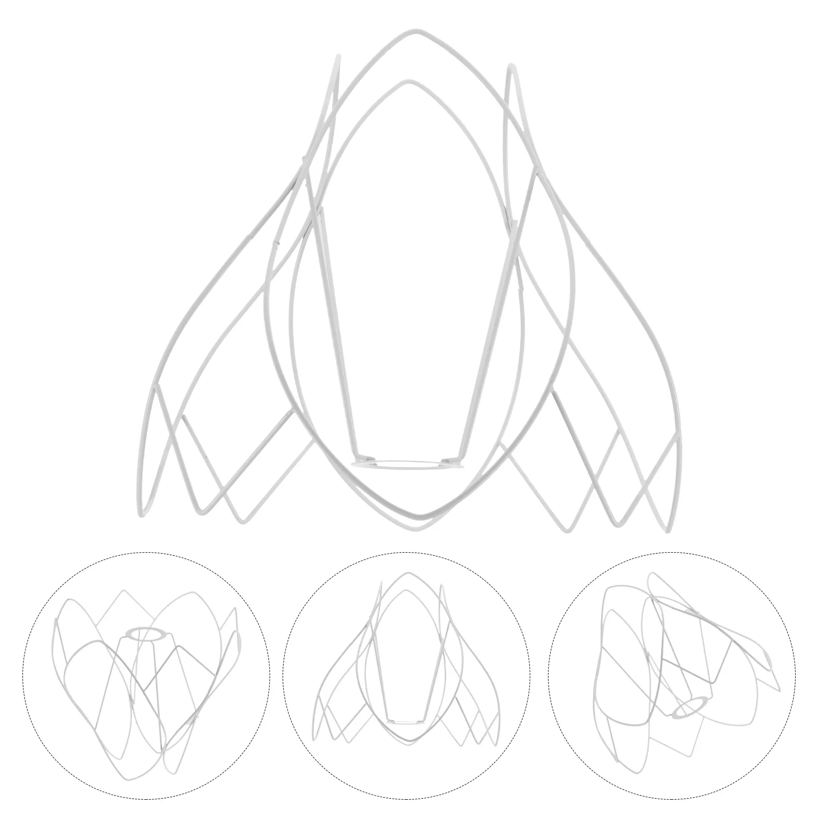 Cadre de lampe en fer robuste, support de lampe DIY pour lampes de table et de bureau, cadre de cage à lumière multifonctionnel, cadres de lampes