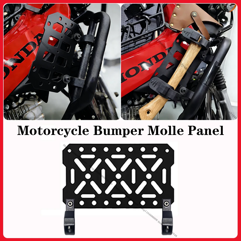Motorrad-Stoßfänger-Molle-Panel für Kofferraumaufbewahrung, Aluminiumlegierung, wasserdicht, taktischer Molle-Organizer, modulares Aufbewahrungszubehör Image