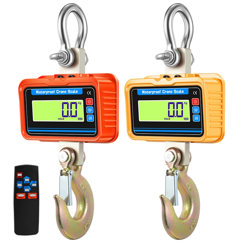 3000 KG Wasserdichte Kran Waagen Fernbedienung Heavy Duty Legierung Stahl Haken Wiegen Werkzeuge 3T LCD Display Elektronische Hängen waage Image