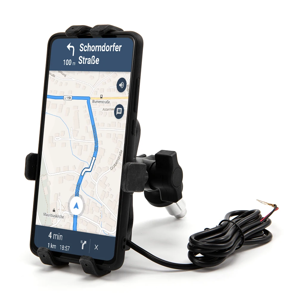Supporto per telefono staffa di montaggio a stelo forcella staffa di navigazione GPS per moto per caricatore USB Yamaha YZF R1 2002-2017 R6 2006-2017 R1M
