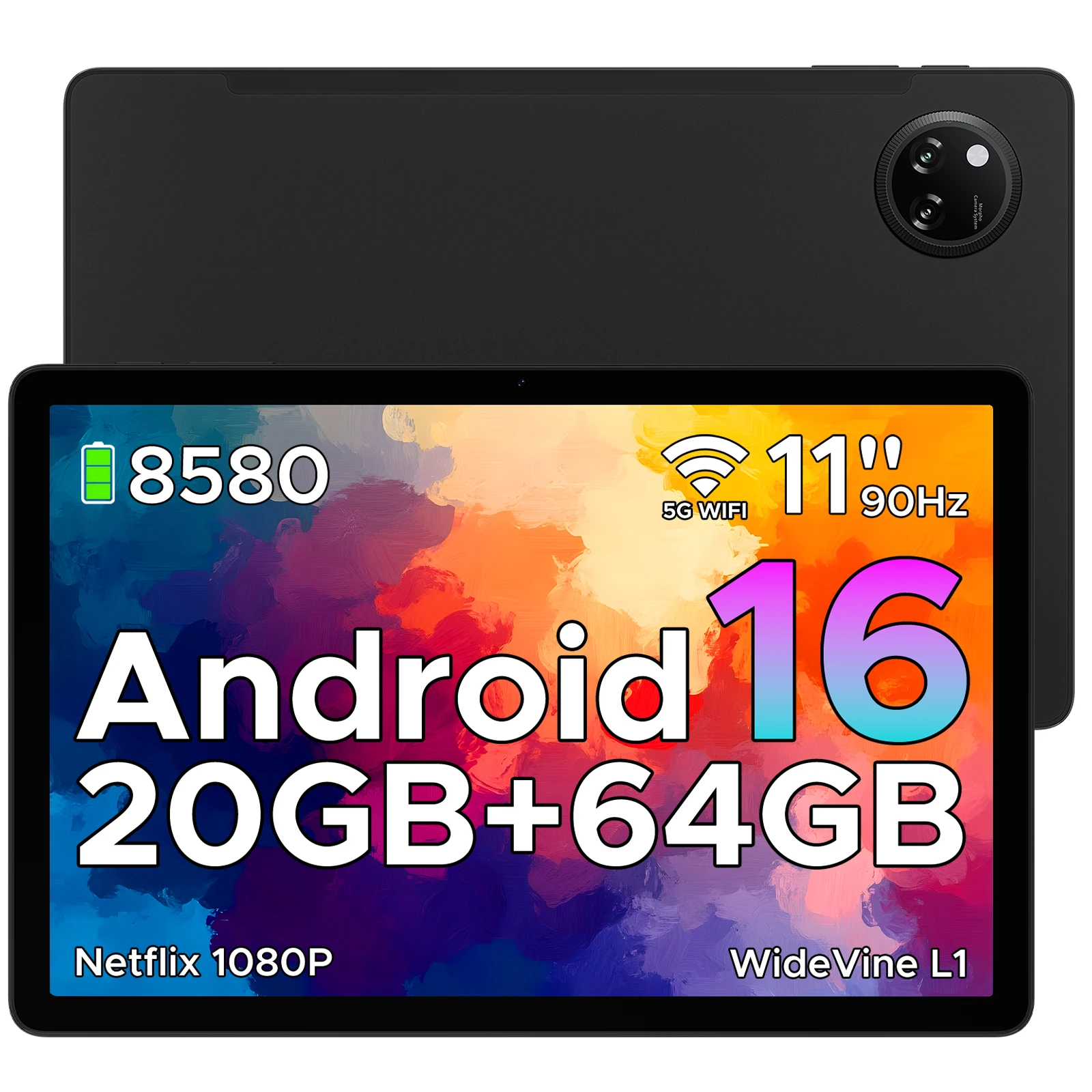 Tablet DOOGEE TAB A9+ 11 Zoll Android 16, 8580mAh mit Tastatur, T7200 Octa Core, 20GB+64GB/2TB, Kameras 13+5MP Image