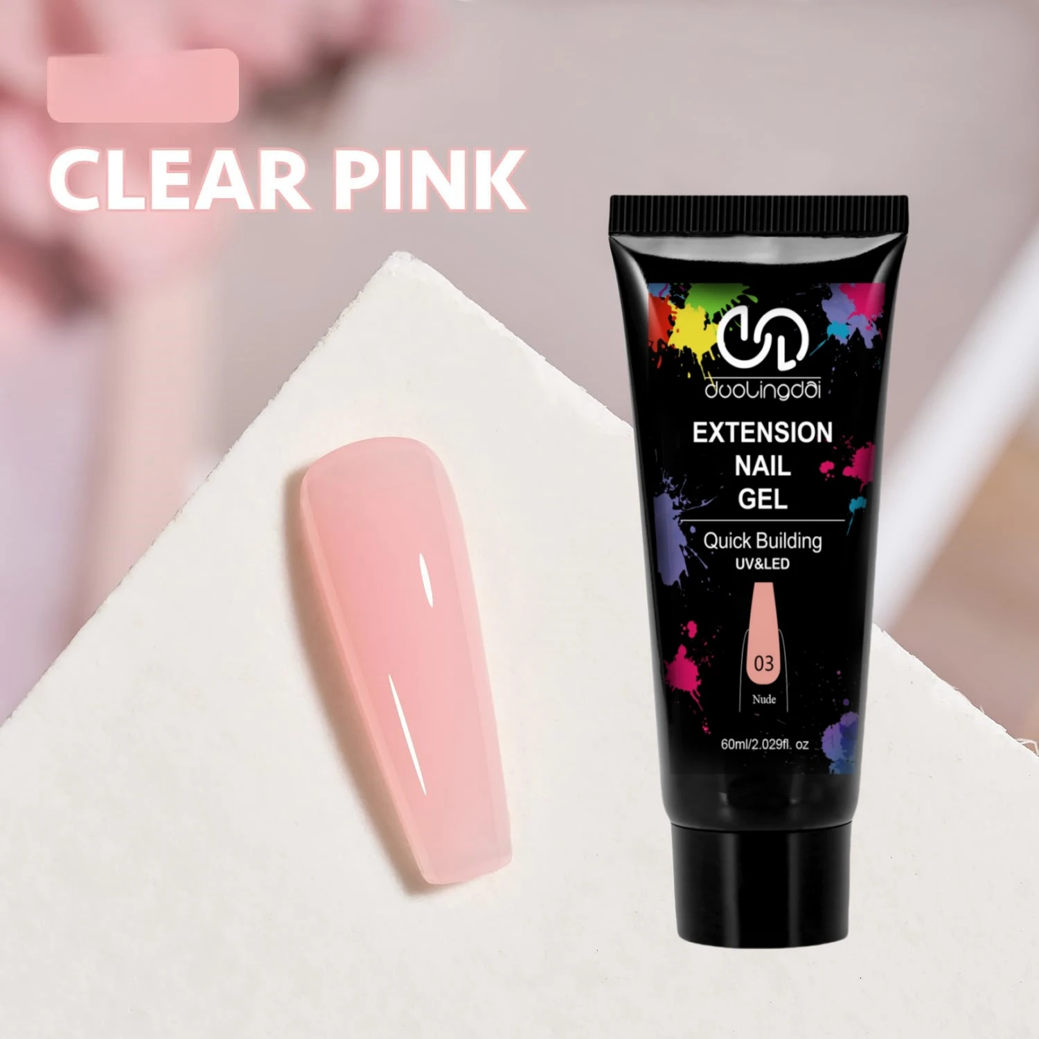 HL Poly Gel Nagelverlängerungs-Gel, 60G Allzweck-Farbgel für Langlebige Nagelstärkung, Einfache Salonanwendung Image
