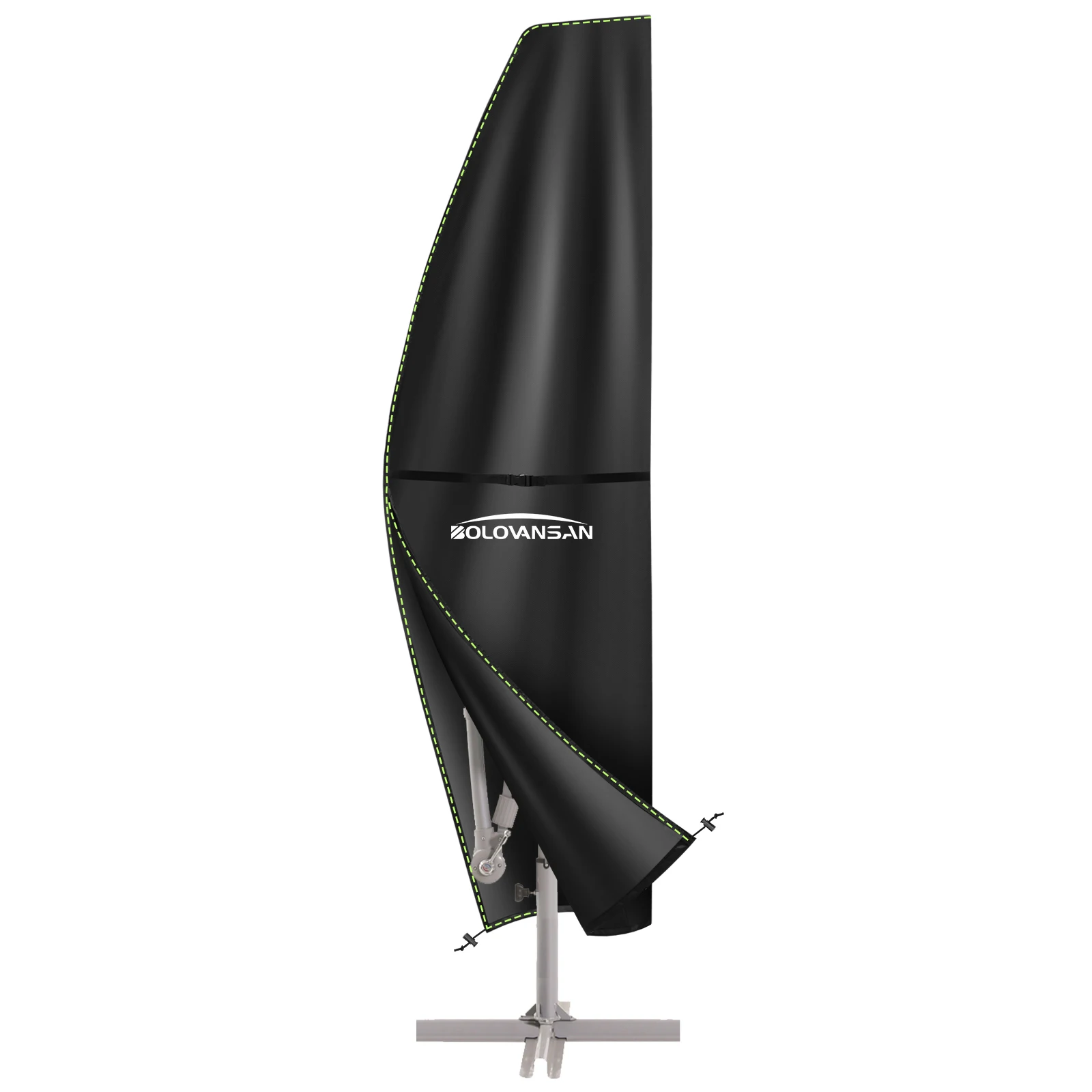 Sonnenschirm-Abdeckung, 300D Oxford-Stoff Freiarm-Sonnenschirm-Abdeckung, Gartenschutzabdeckung, Outdoor-Zubehör Image