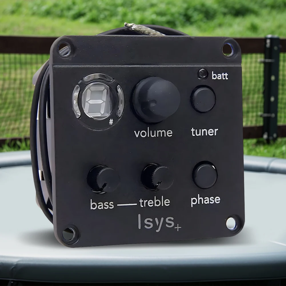 Akustische Gitarre Pickup Akustische Gitarre Vorverstärker Klassische Akustische Gitarre EQ Tuner Piezo Pickup Onboard Vorverstärker für Fishman ISYS+ Image