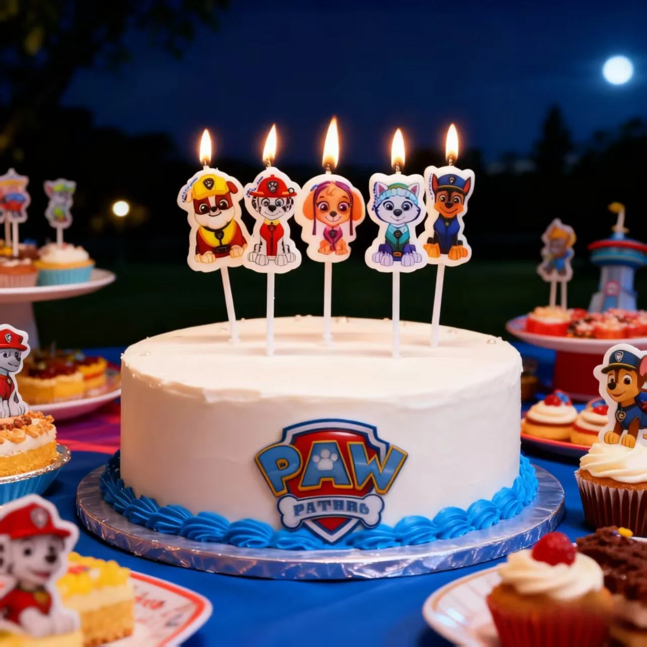PAW Patrol Kerze Nummer 0-9 Geburtstagstorten-Dekoration PAW Patrol Geburtstagsparty Tortendekoration Baby-Shower-Dekoration Geschenk Image